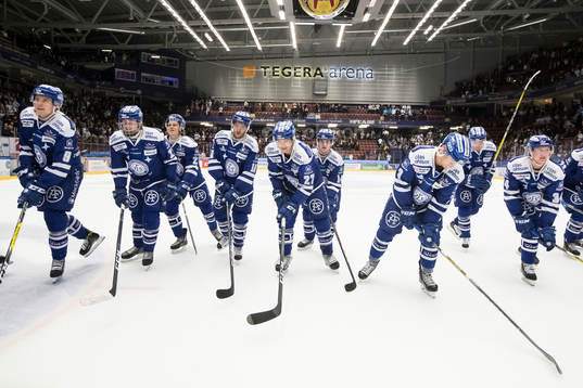 Leksands spelarna jublar