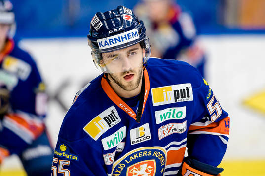 Växjös nyförvärv Nick Bailen före ishockeymatchen i