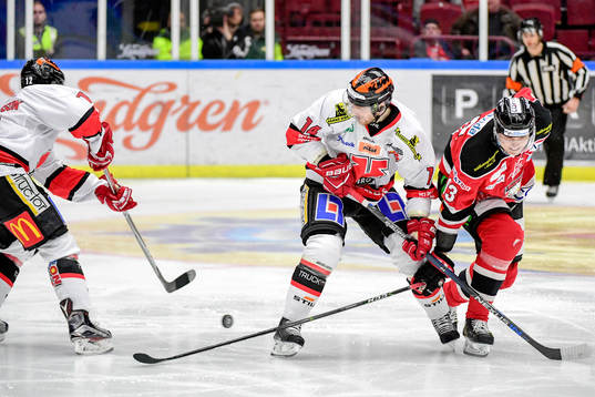 Örebros Tom Wandell och Malmö Redhawks Fredrik Händemark