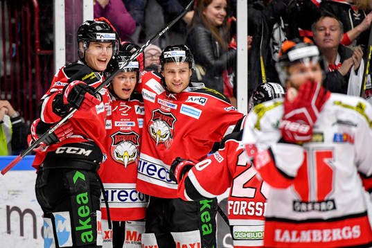 Malmö Redhawks Fredrik Händemark, Rhett Rakhshani och