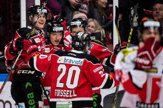 Malmö Redhawks Fredrik Händemark, Rhett Rakhshani och