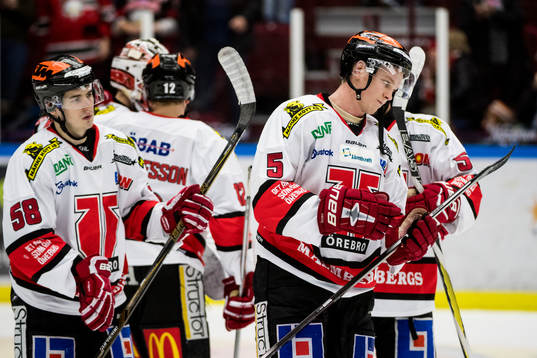 Örebros Michael Haga och Gustav Backström deppar