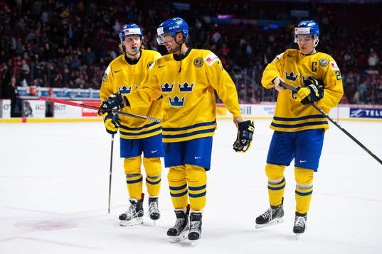 Sveriges Alexander Nylander, Oliver Kylington och Joel