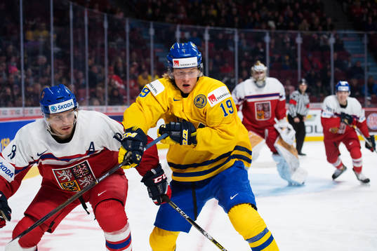 under ishockeymatchen i JVM mellan Sverige och Tjeckien