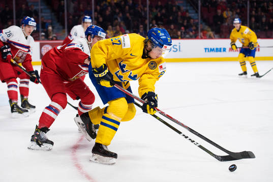 under ishockeymatchen i JVM mellan Sverige och Tjeckien