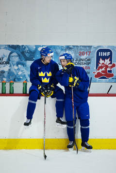 Elias Pettersson och Jonathan Dahlén på Sveriges