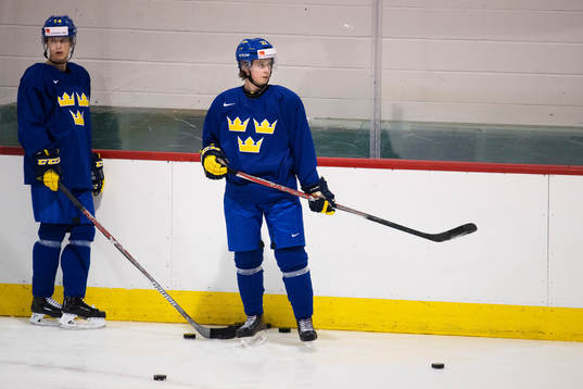 Elias Pettersson och Jonathan Dahlén på Sveriges