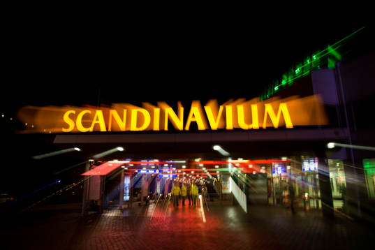 Scandinavium exteriört innan ishockeymatchen i SHL mellan