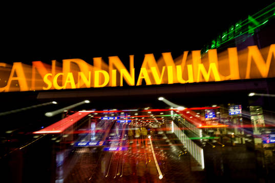 Scandinavium exteriört innan ishockeymatchen i SHL mellan