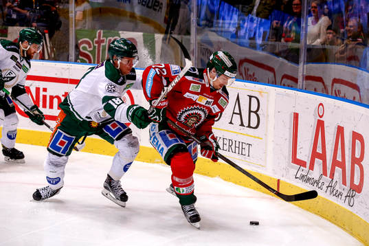 Färjestads Andreas Jämtin och Frölundas Patrik Carlsson