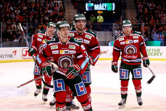 Frölundas Nicklas Lasu jublar