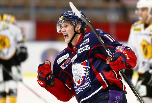 Linköpings Henrik Törnqvist jublar
