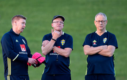 Den svenska tränarstaben Peter Wettergren, Janne Andersson