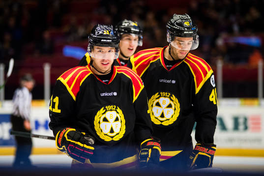 Brynäs Kevin Clark , Oskar Lindblom och Jesper Jensen