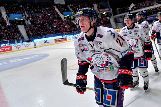 Linköpings Emil Sylvegård jublar