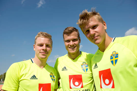 Sveriges och Elfsborgs Per Frick, Viktor Claesson och