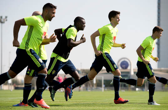 Sveriges Saman Ghoddos, Ken Sema, Alexander Jeremejeff och