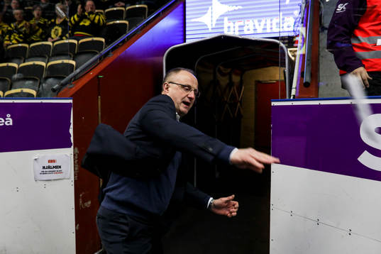 Rögles tränare Anders Eldebrink blir vansinnig