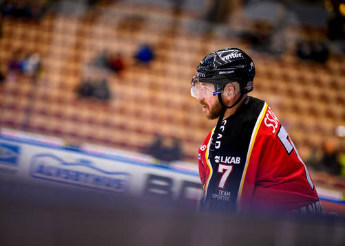 Luleås Jan Sandström på uppvärmningen