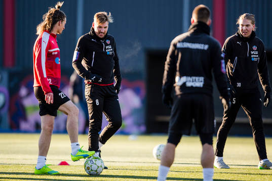 Helsingborgs Jesper Lange, Martin Christensen och Charlie