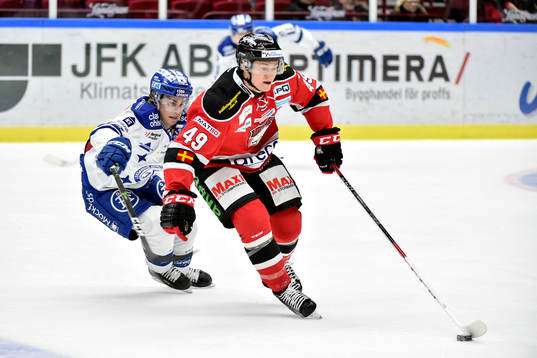 Malmö Redhawks Rhett Rakhshani och Leksands Oskar Lang