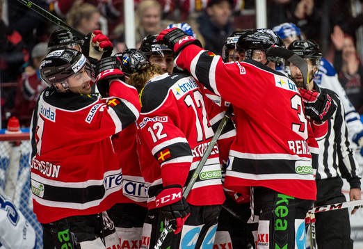 Malmö Redhawks Nils Andersson, Andreas Thuresson och