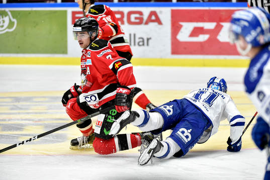 Malmö Redhawks Nils Andersson och Leksands Martin Karlsson