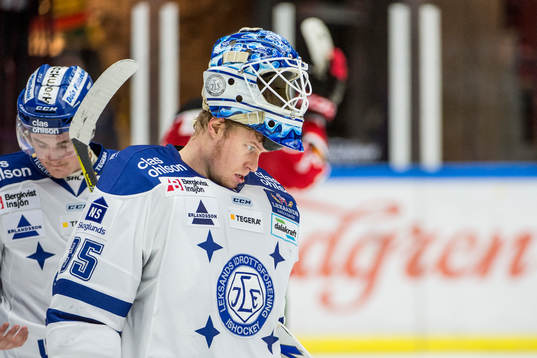 Leksands målvakt Atte Engren deppar