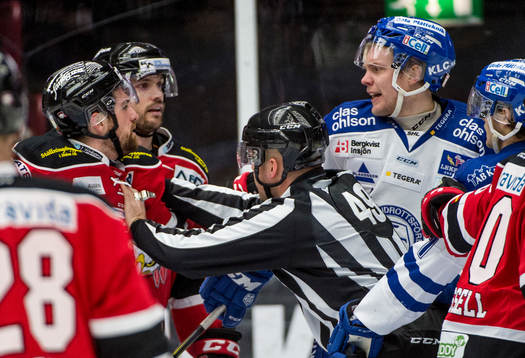Malmö Redhawks Nichlas Hardt i bråk med Leksands Johan