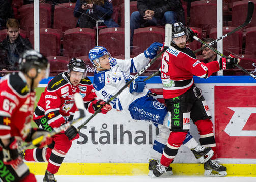 Malmö Redhawks Konstantin Komarek, Erik Andersson och