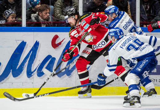 Malmö Redhawks Stefan Warg mot Leksands Tommi