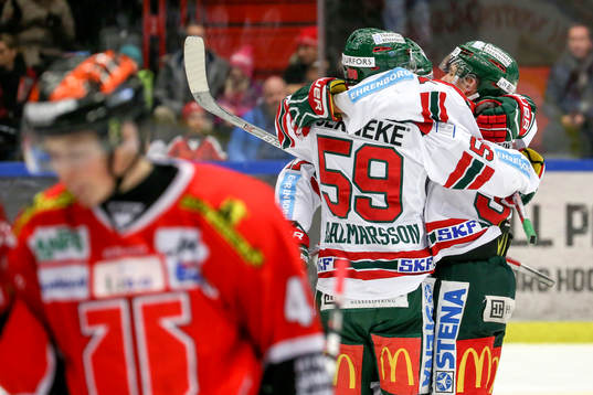 Frölundas Nicklas Lasu jublar
