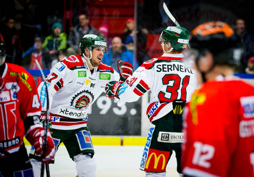 Frölundas Nicklas Lasu jublar