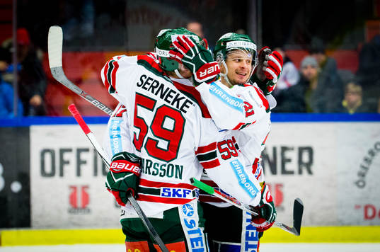 Frölundas Nicklas Lasu jublar