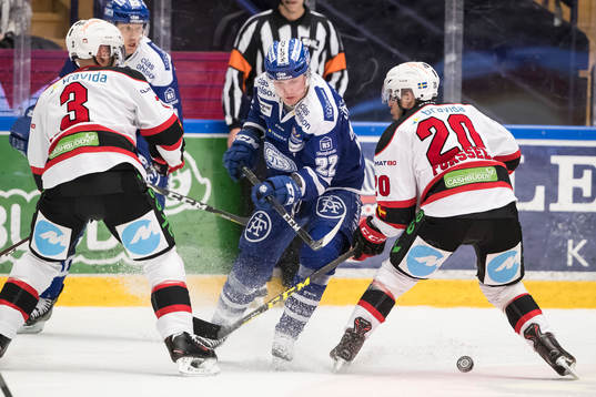 Leksands Martin Grönberg och Malmö Redhawks André Benoit