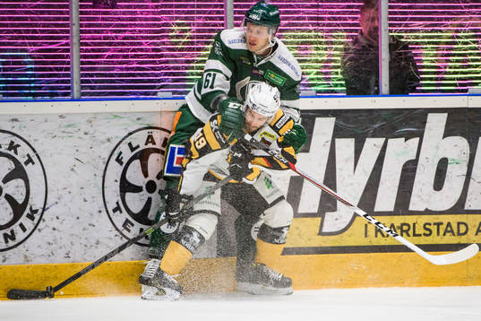 Färjestads Johan Ryno och Skellefteås Andrew Calof