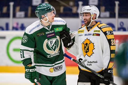 Färjestads Johan Ryno och Skellefteås Johan Alm
