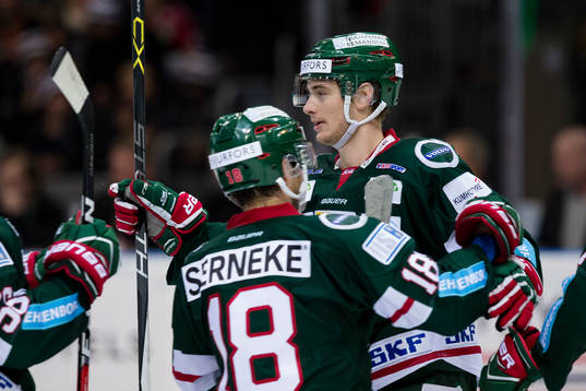 Frölundas Johan Sundström jublar