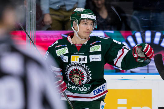 Frölundas Johan Sundström jublar