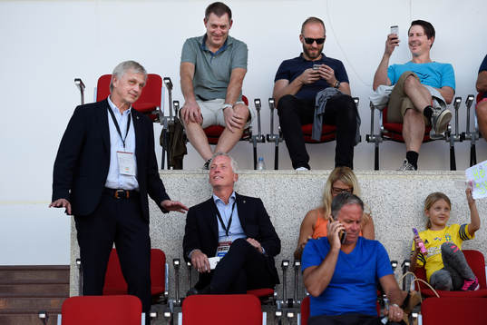 Svenska fotbollsförbundets Håkan Sjöstrand och Lars