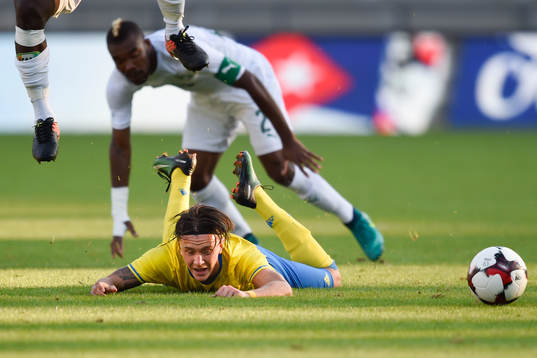 Sveriges Kristoffer Olsson faller