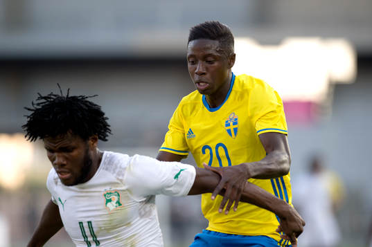 Sveriges Pa Konate och Elfenbenskustens Franck Kessié