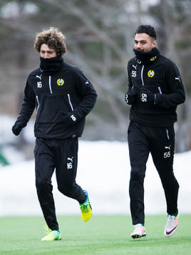 Hammarbys Romulo Cabral Pereira Pinto och Imad Khalili