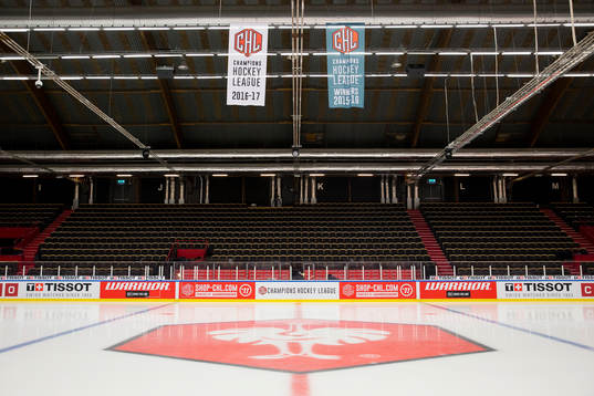 Arena Frölundaborg interiört innan ishockeymatchen i CHL