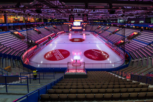 Generell interiör vy från Vida arena före