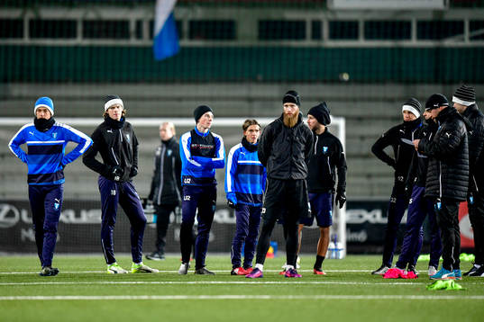 Årets första fotbollsträning med Malmö FF