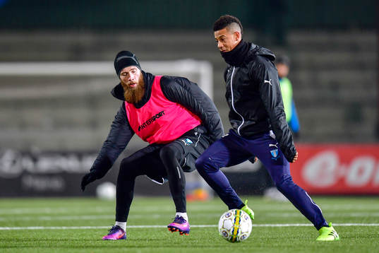 Malmö FFs Jo Inge Berget och Tobias Sana
