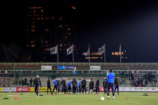 Årets första fotbollsträning med Malmö FF