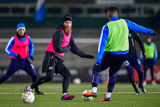 Malmö FFs Jo Inge Berget och Felipe Carvalho