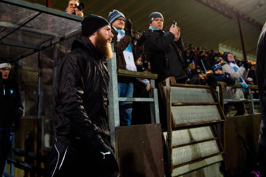 Malmö FFs Jo Inge Berget kommer ut till årets första